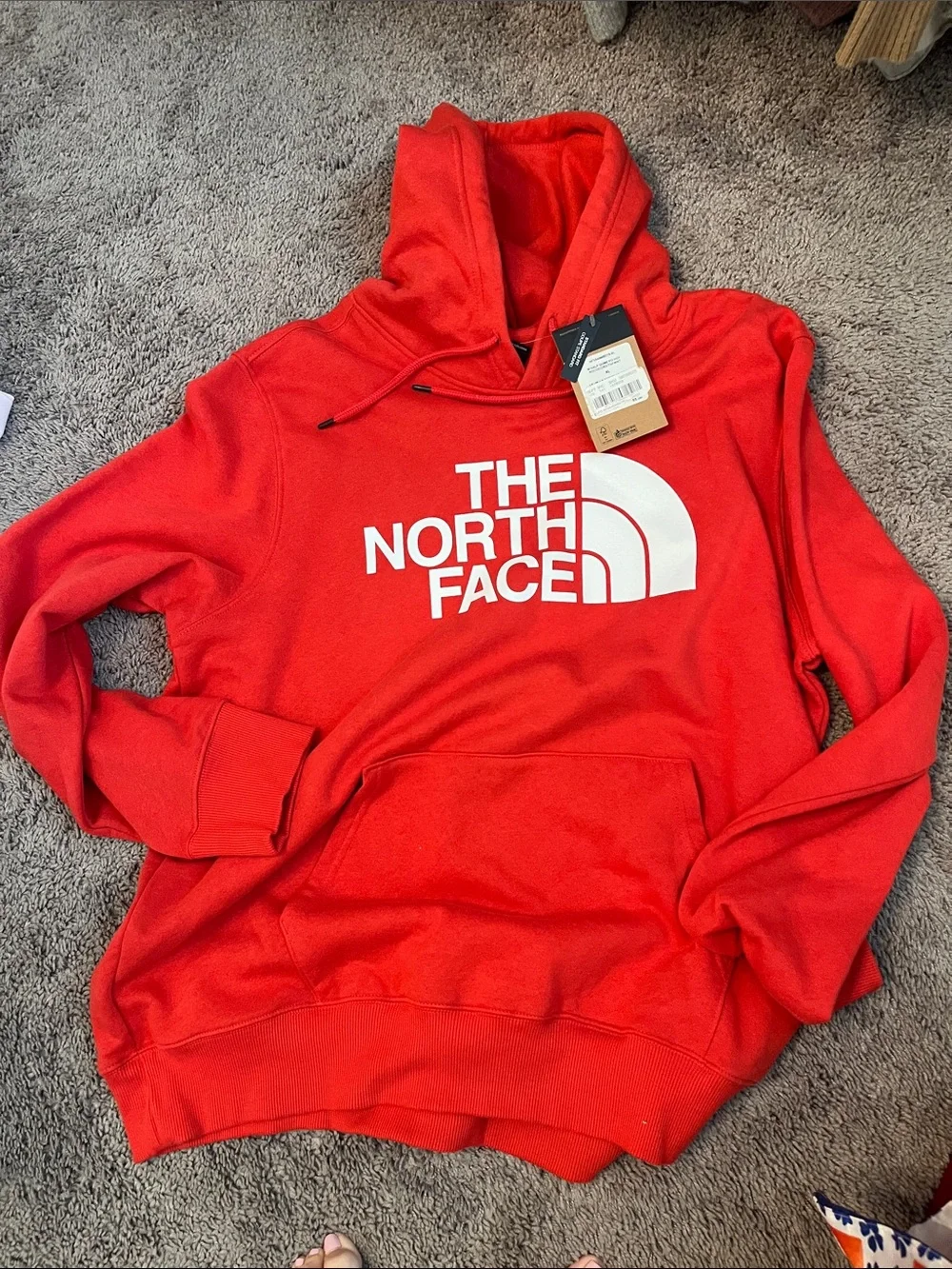 The North Face Bold Red Logo Pullover Hoodie